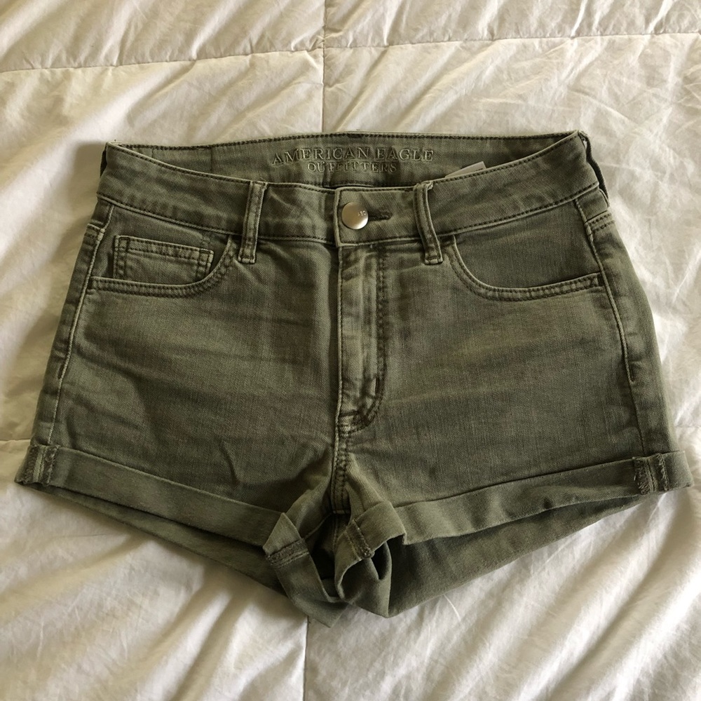 Army Green American Eagle Shorts